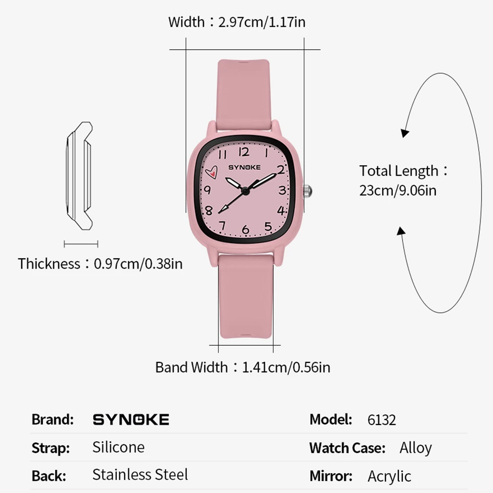 SYNOKE Kids Watch Alloy Case with Rubber Strap Watch Sports Watch for Students Watch Waterproof Children Wrist Watch