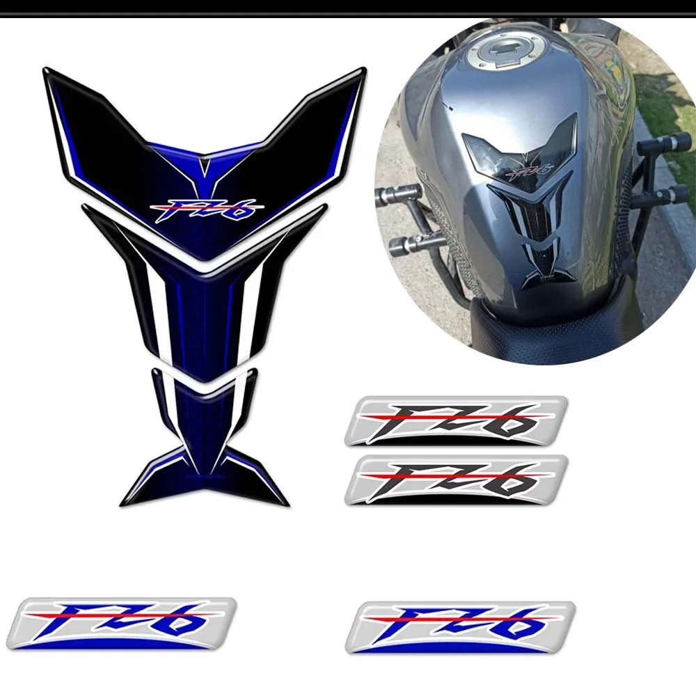 

Motorcycle Tank Pad Gas Fuel Oil Kit Knee Emblem Logo Fairing Fender Windshield Stickers Decal For Yamaha FZ6 FZ6S FZ6N Fazer