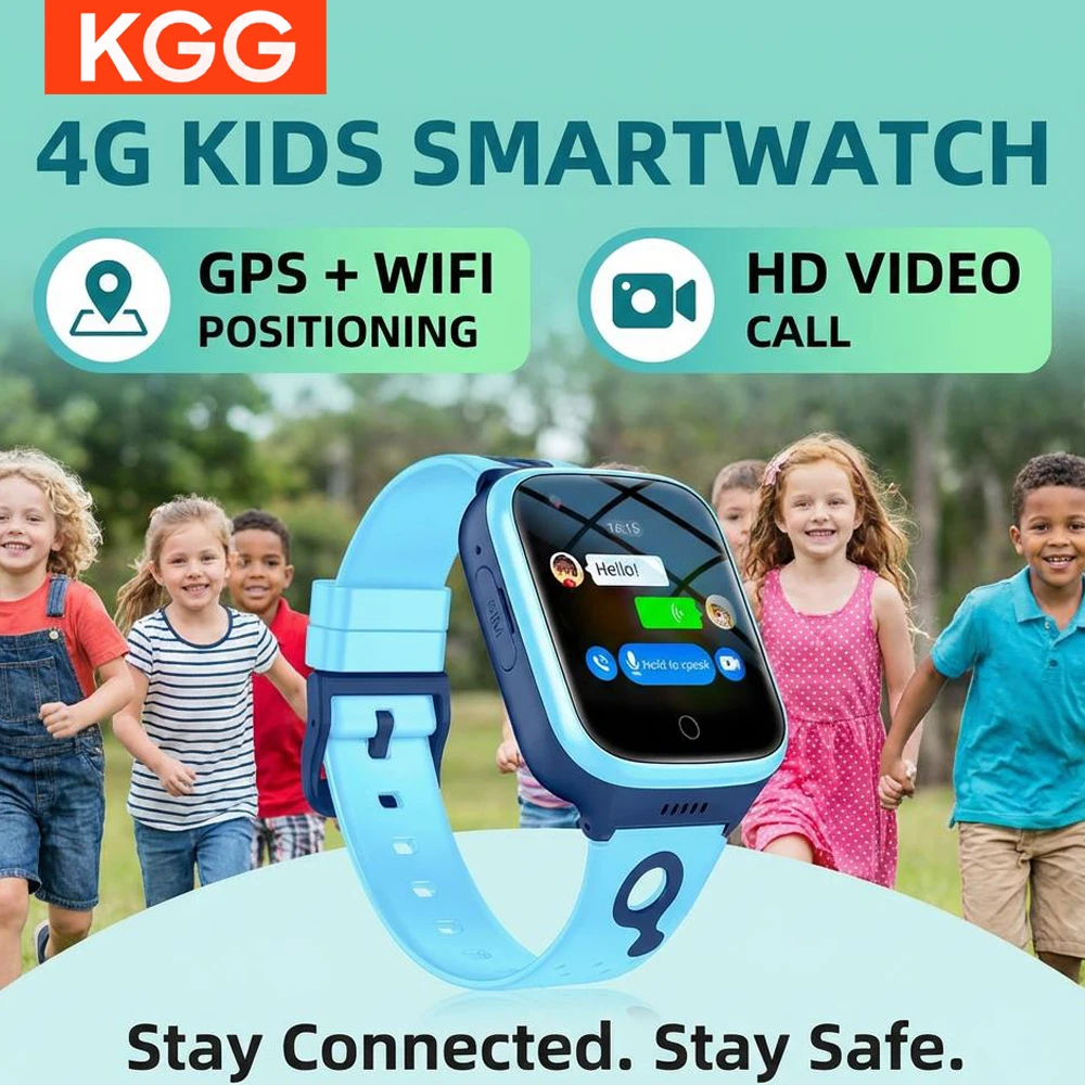 4G Smart Watch Kids GPS Tracker Position Video Call Voice Ch