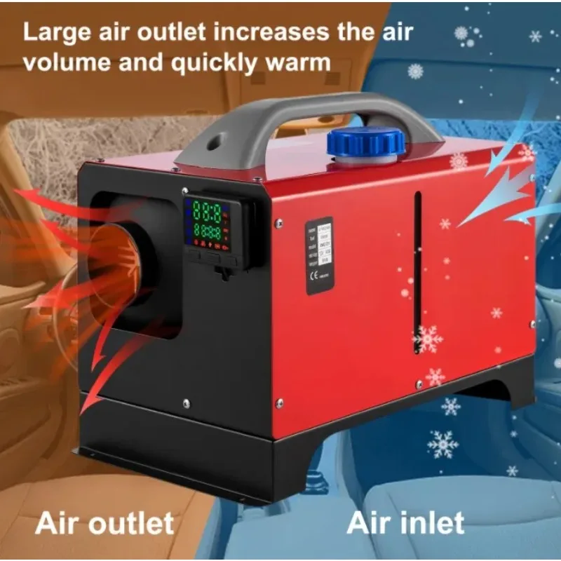 디젤 자동차 주차 히터 LCD 원격 제어 스위치 트럭 모터 홈 보트 용 하나의 공기 12/24V 5KW 온도 조절 장치화물차 히터 난로 열풍기 히터 온풍기차량용 드라이기24v 자동차용품차량용 온풍기히터무시동히터 24v저소음무시동히터 12v 저소음