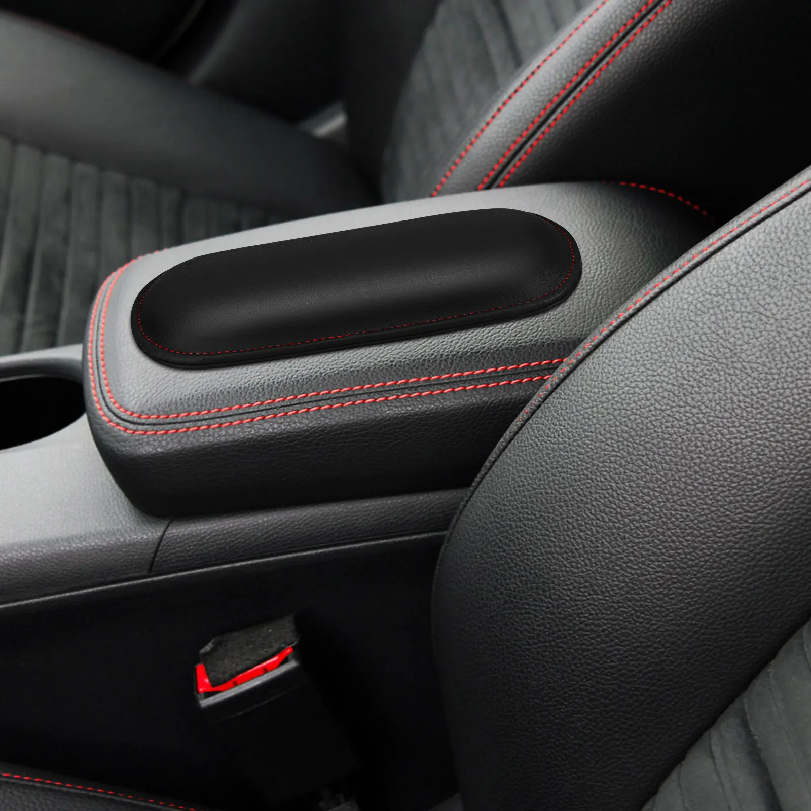 

2Pcs Universal Car Arm Rest Cushion Soft Microfiber Knee Elbow Pad for Car Console Leg Extension Support Comfort