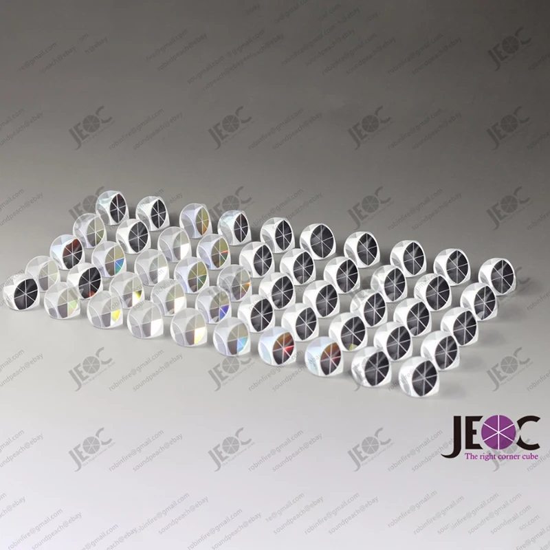 50 Pieces of JEOC 1inch Corner Cube Prism, 25.4mm Trihedral Retroreflector, 5 arc secs return Beam