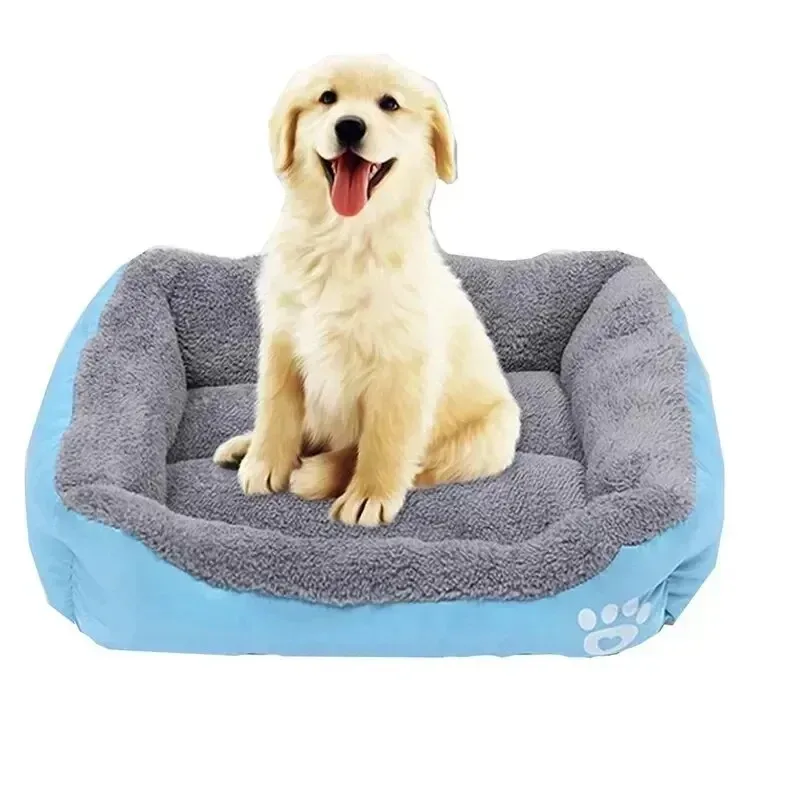 Large Pet Cat and Dog Bed Warm Comfortable Dog House Soft PP Cotton Nest Dog Basket Mat Autumn and Winter Waterproof Cat Bed