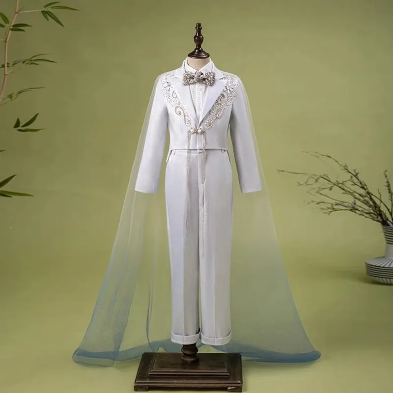 Baby Boy Suit Children's Piano Performance Evening Gown Blazers Sets Boys Suits For Weddings Traje De Niño Para Bautizo A4378