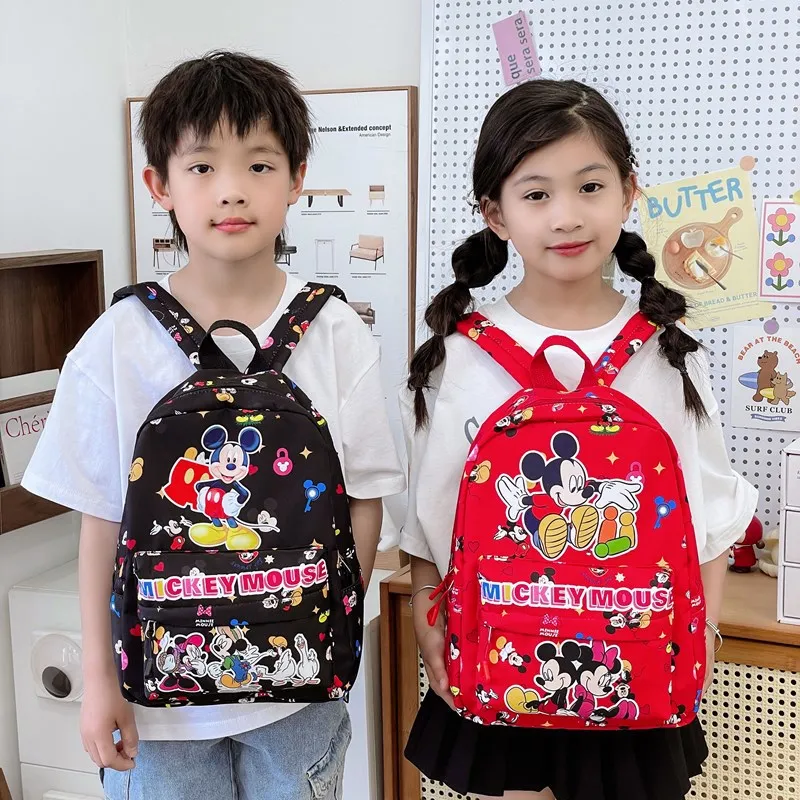 

Новый детский рюкзак с Минни, детский нейлоновый легкий рюкзак для мальчиков и девочек, сумка с героями мультфильмов, Микки Маус, детский сад, мини-модная школьная сумка
