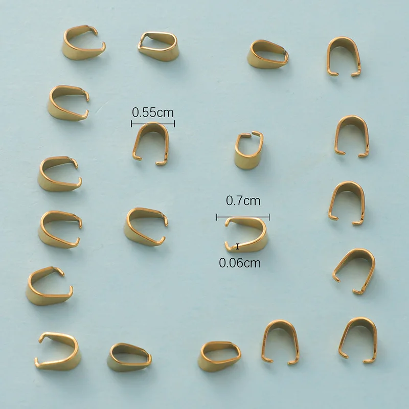 

50Pcs/Lot Stainless Steel 3*7mm Clips Clasps Pendant DIY Pinch Clip Bail Connector Jewelry Accessories Wholesale