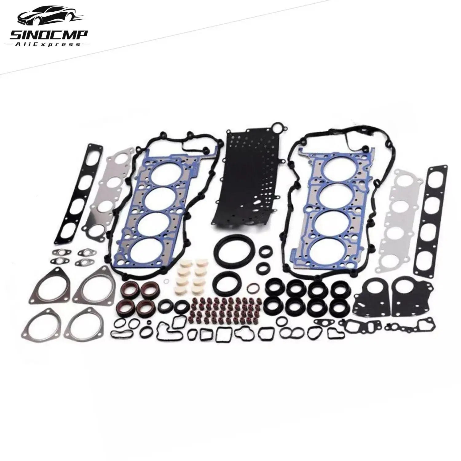 1Set Engine Rebuild Gaskets Seals Kit 079103383BA 079103483K 079103161D For Audi A6 S4 B6 B7 4.2L V8 DOHC BBK BHF BAT BAS BNK