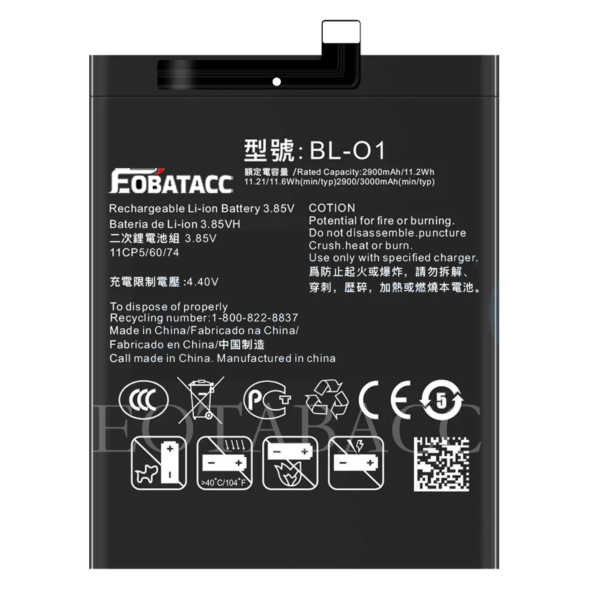 New 3000mAh 3.85V BL-O1 Battery For LG K20 2019 K8 BL-O1 Mobile Phone Battery High Quality Replacement Battery Lithium Battery