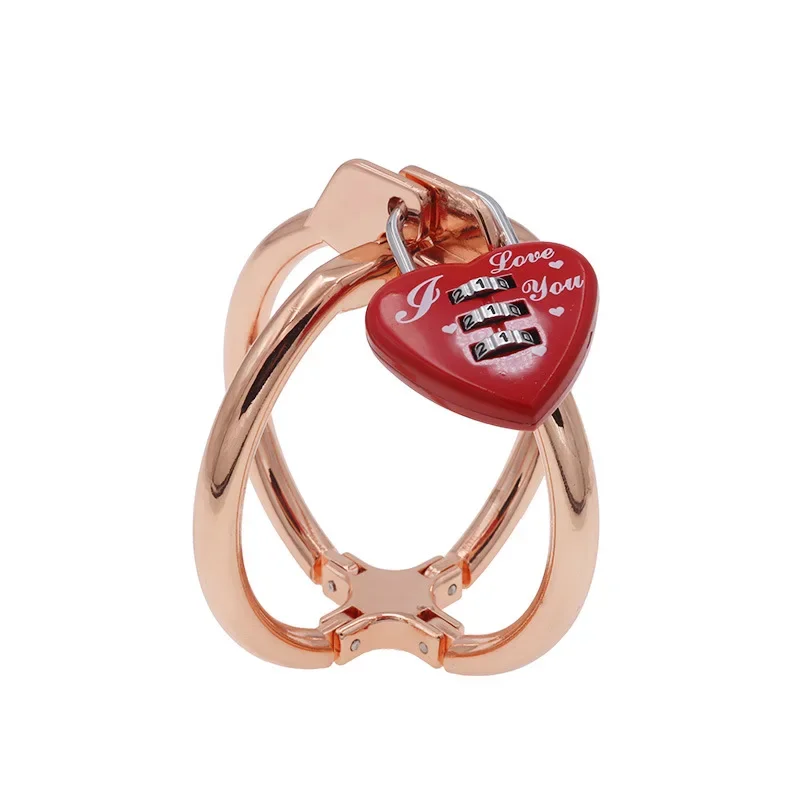 Female Rose Gold Cross Bracelet Cross-shaped Rings Circular Rings Erotic Purposes. An Alternative Restraint Tool for Sexual Play
