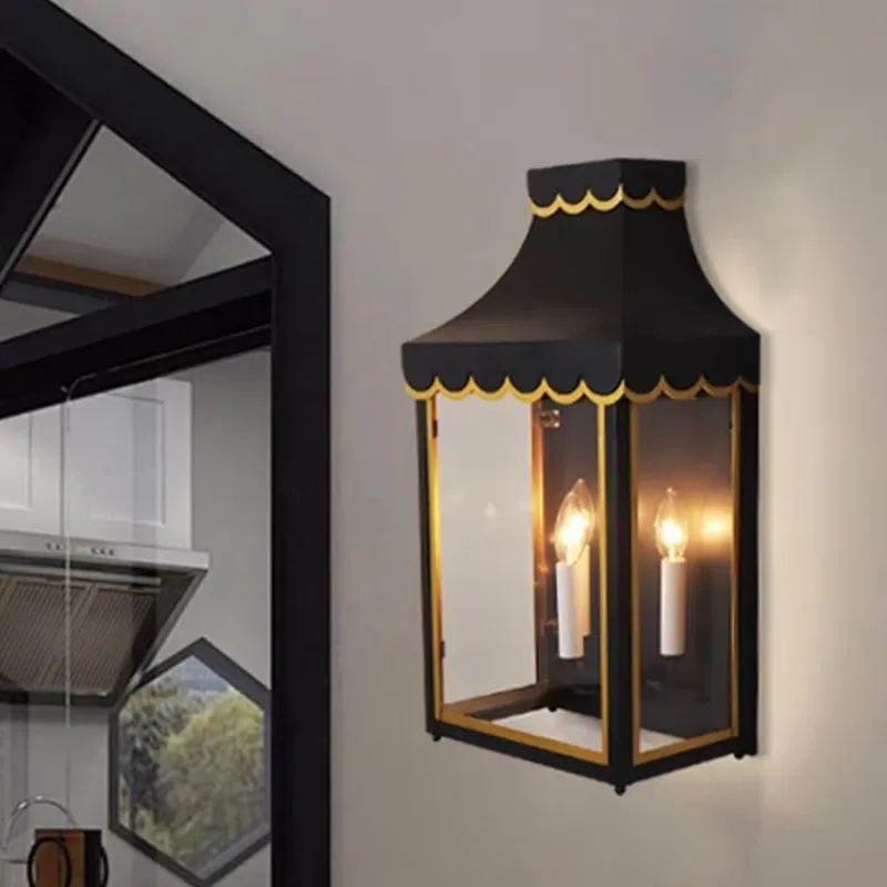 Industrial Retro Iron Wall Lamp Brass Interior Decoration for Dining Room Aisle Living Room Bedroom