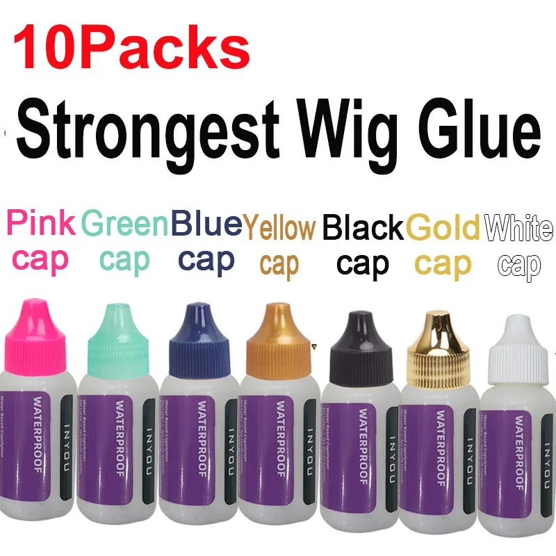 Wig Glue For Front Lace Wig Waterproof Strongest Hold Lace Glue Adhesives Para Cabello 10Pcs Wig Bonding Glue Cola Para Lace