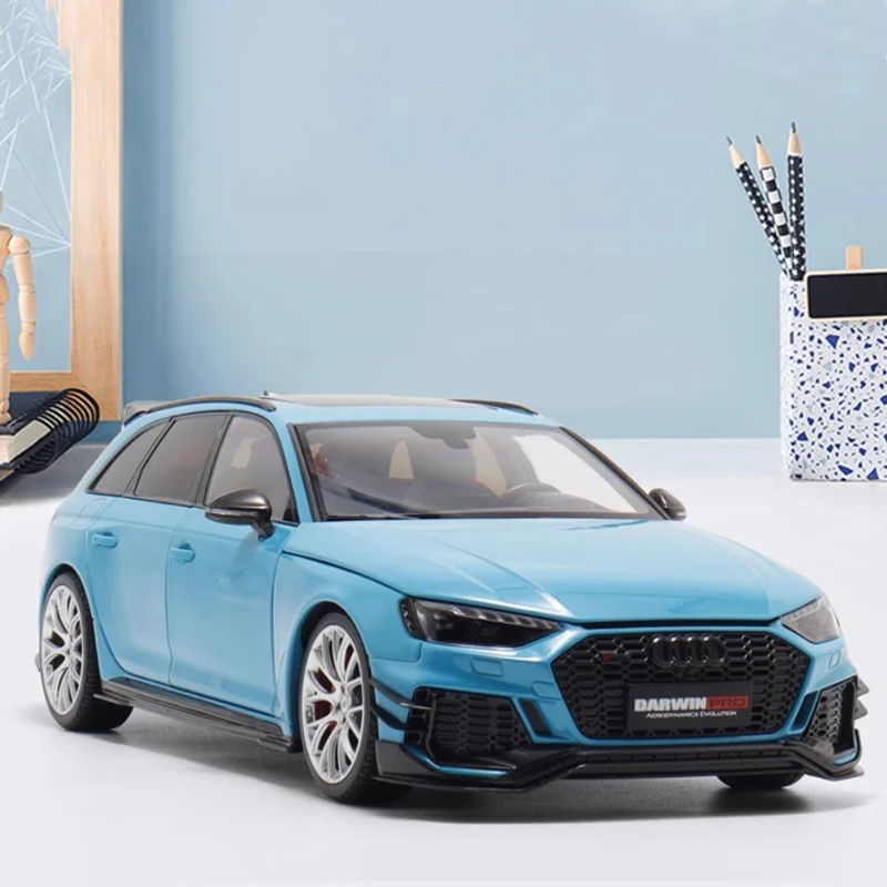 Diecast Original 1:18 Scale Audi RS4 B9 Wagon Modified Simulation Alloy Car Model Static Display Collectible Toy Gift Souvenir