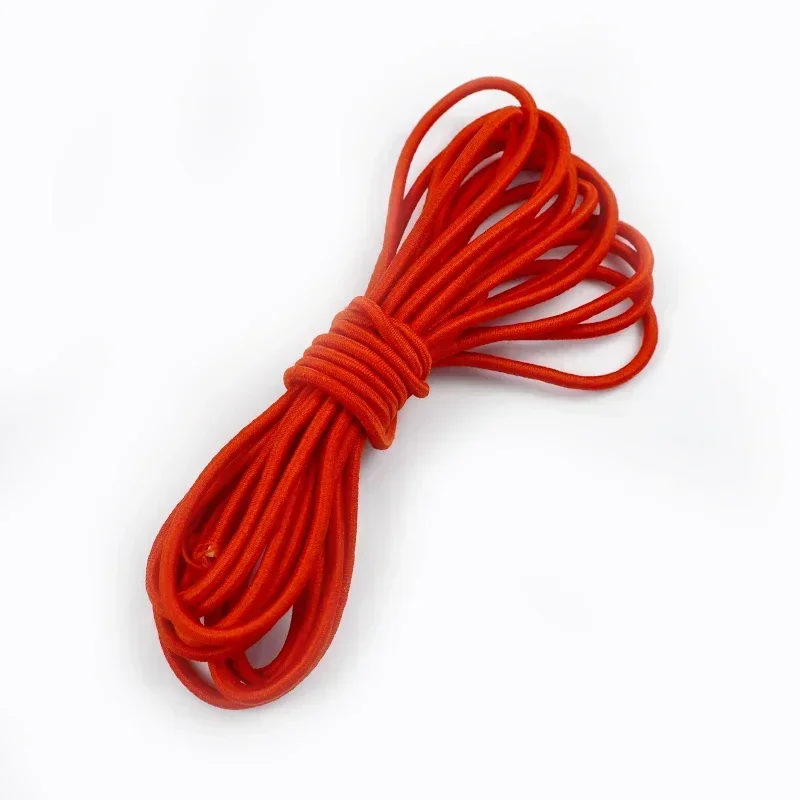 5/10/20/50M 4mm Mehrfarbiges Elastisches Band Rundes Haargummi Hutschnur Gummibänder Kleidungsfederschnur Nähgarn