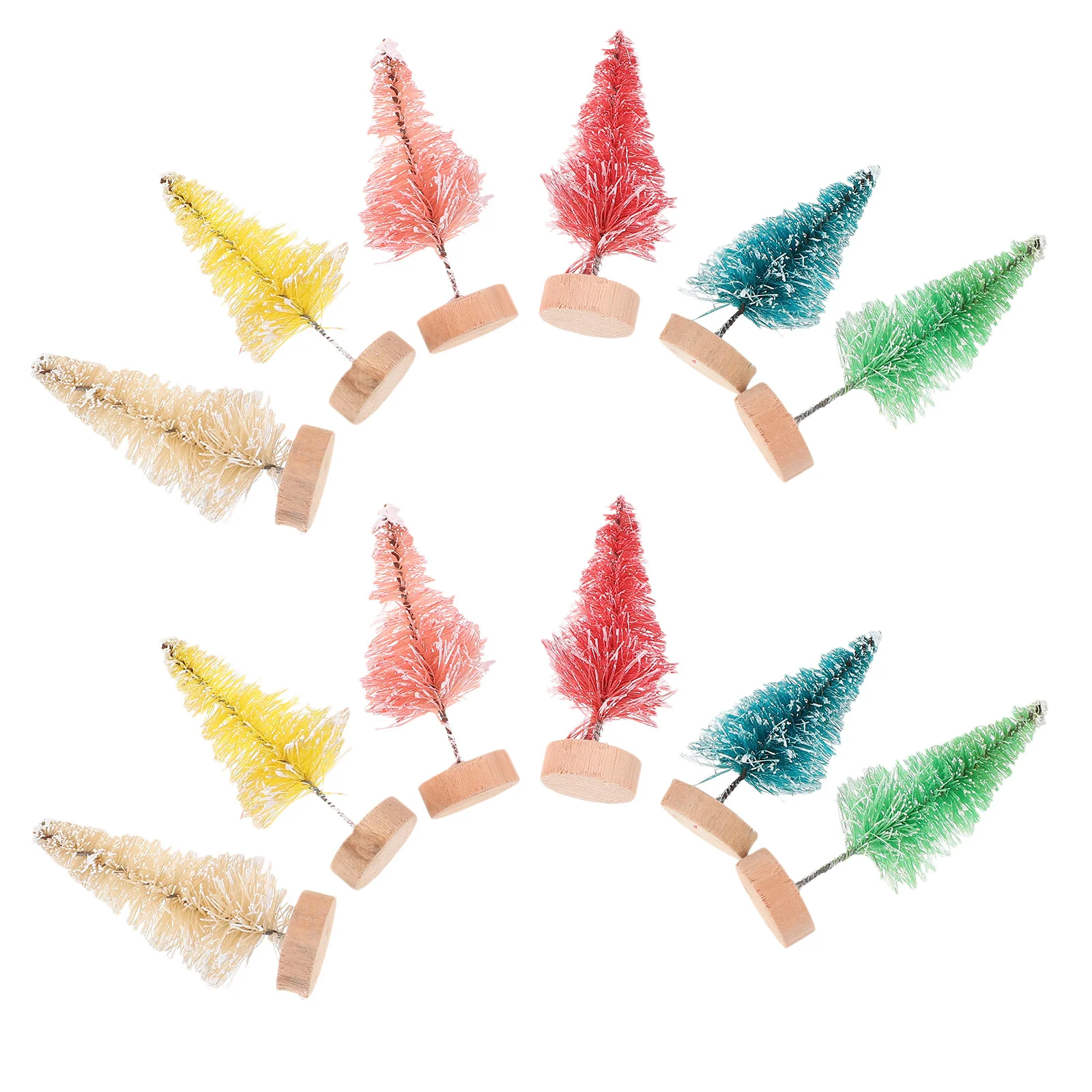 

24Pcs Lovely Xmas Tree Crafts Wooden Christmas Decorations Desktop Ornament for Home Office Festive Adornment Christmas Gift