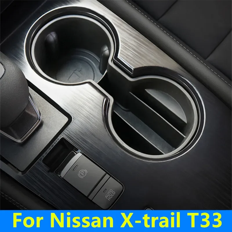 

Для Nissan T33 X-trail 2022 2023 2024, рамка чашки для воды, автомобильная перегородка для центральной чашки для воды, фиксированная слот для чашки для воды