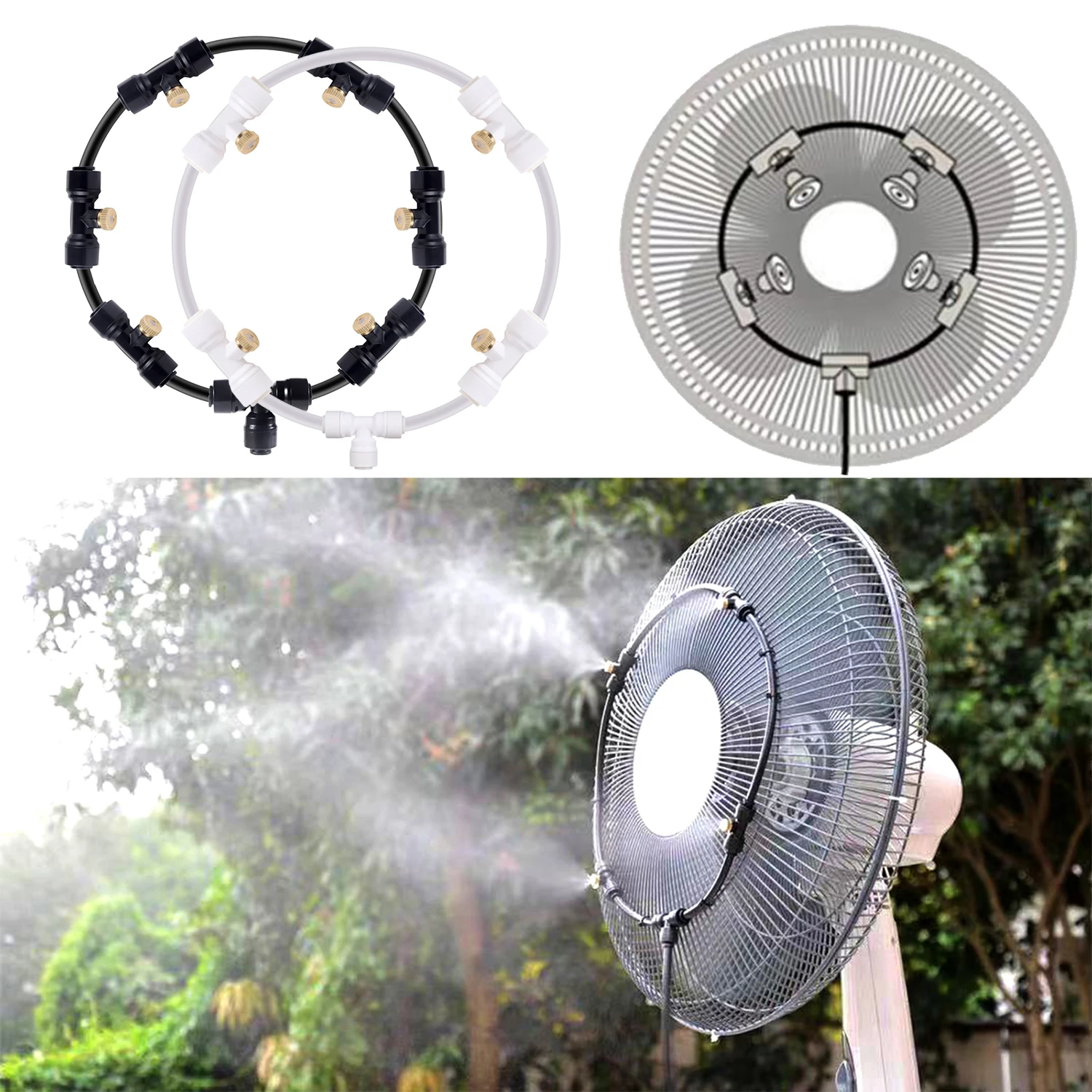 

3/6/10 м наружное охлаждение, патио, терраса, система запотевания, DIY вентилятор, охладитель, распылитель, летний набор насадок для рассеивания тепла, туман