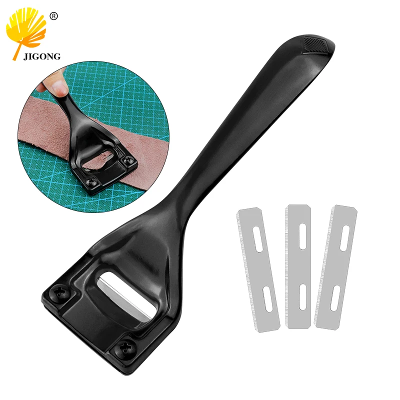 

Leather Chamfering Knife DIY Leather Craft Cutting Tool Leather Practice Thinning Knife Cutter Accessory a knife with 3 blades