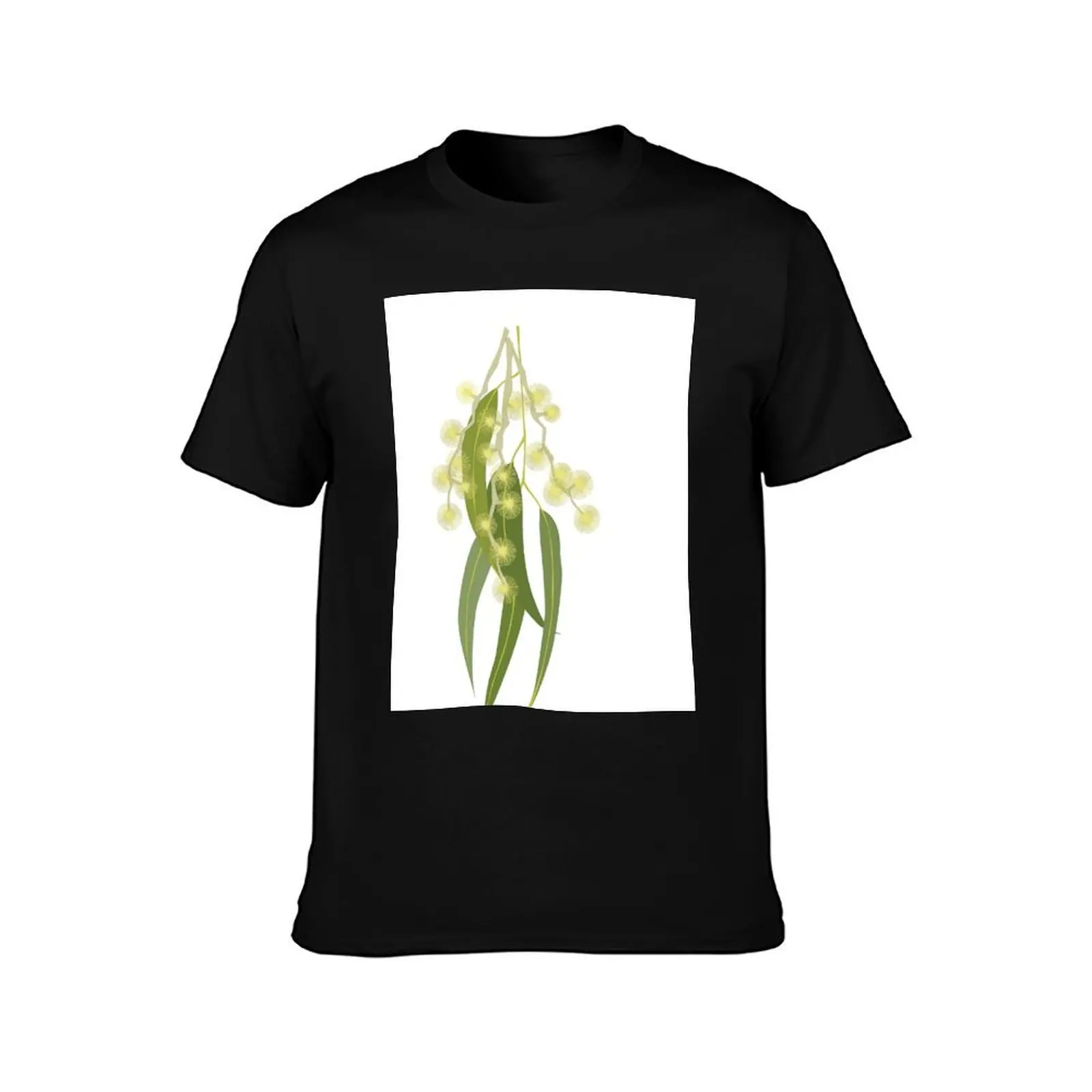 Australian Wattle Tree T-Shirt Summer Print Short Sleeve Tee