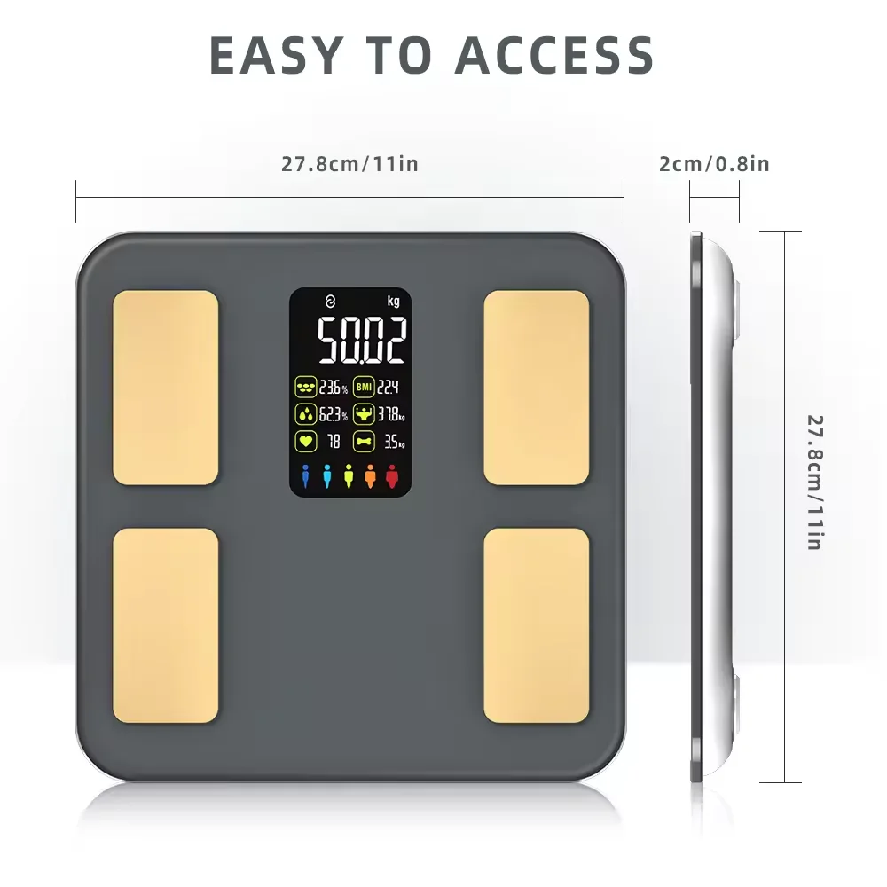 Smart Scale for Body Weight Digital LED Bathroom Scale BMI Measurement,Accurate Weighing Machine,Body Composition Analyzer