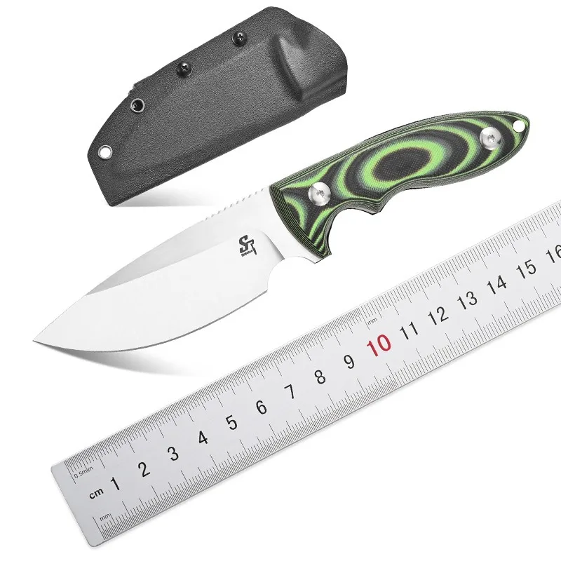 

Sitivien ST24 Fixed Blade Knife AUS-8 Steel Blade G10 Handle Full Tang EDC Tools Knife for Outdoor Camping Hiking Survival