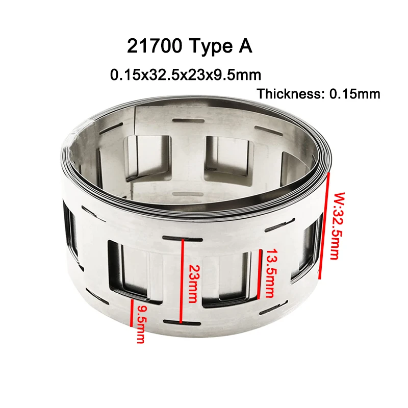 1/2M 2P vernickeltes Stahlband, Dicke 0,12/0,15/0,2 mm, für 18650/21700 Akkupacks, 0,15x27x20,2 mm Punktschweiß-Verbindungsband – Detail 8