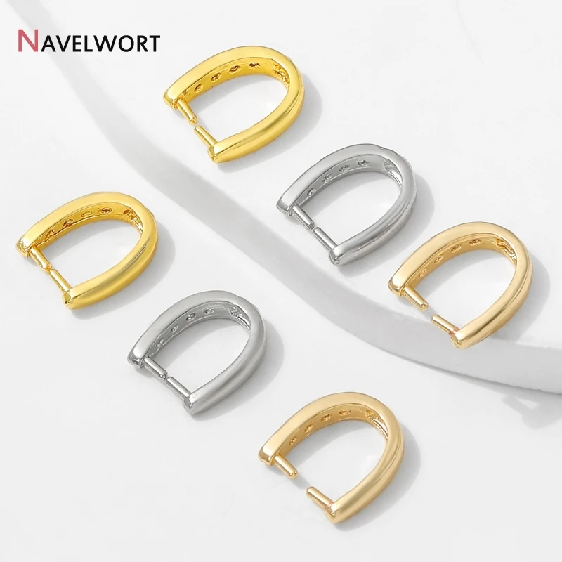 14K Gold Plated Brass Metal Inlaid Zircon Pendant Bail Hooks,Pendant Holder Bail For Jewelry Making,Jewelry Making Accessories