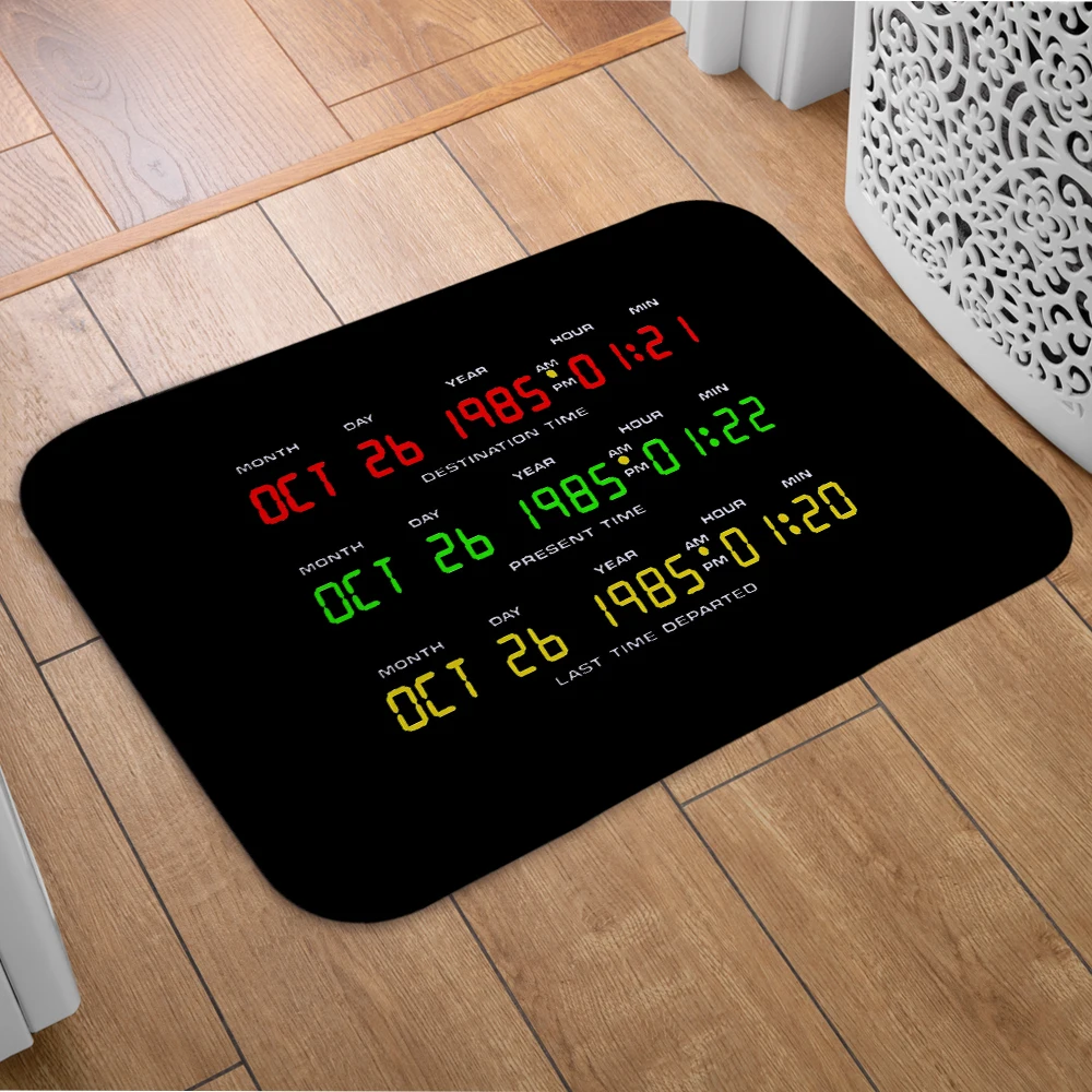 Time Circuits Doormat Home Carpet Entrance Door Mats Modern Decor Carpet Bathroom Floor Mats 183