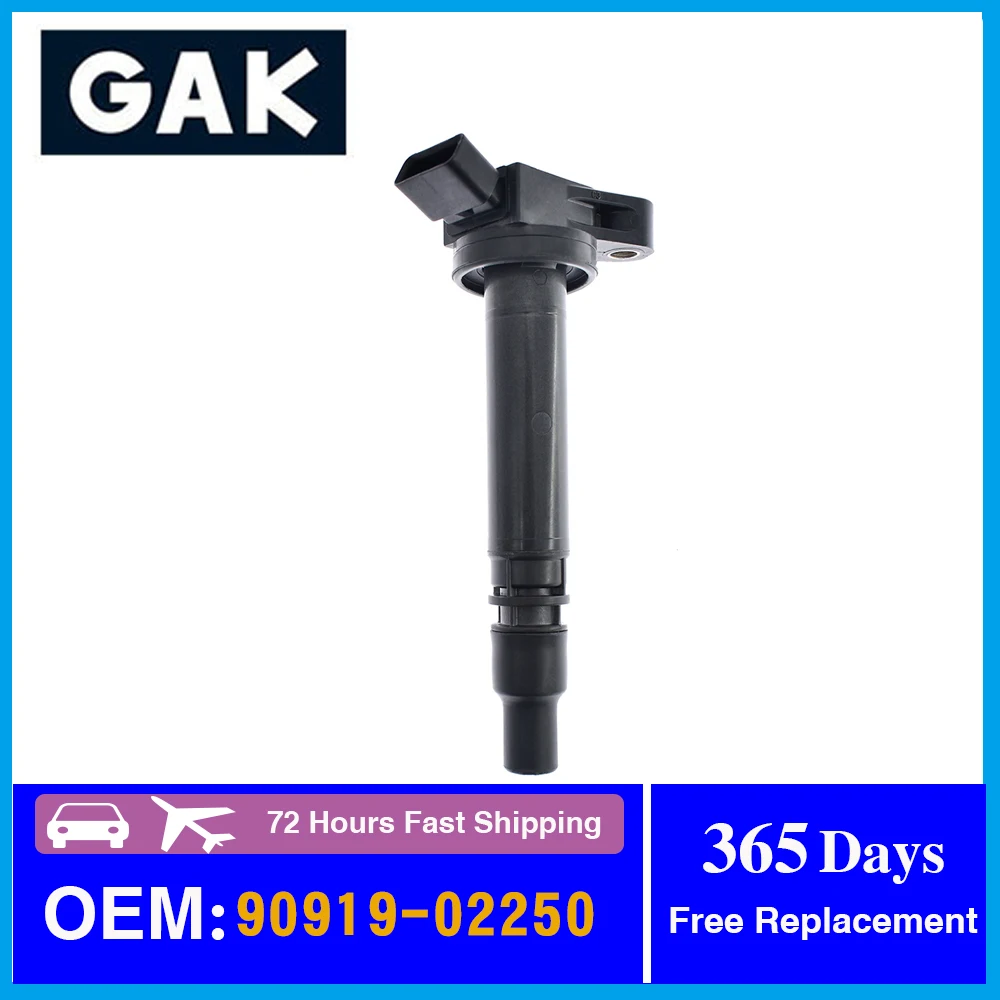 GAK Ignition Coil 90919-02250 9091902250 For Lexus ES300H GS450H GX460 IS250 LS460 LX570 Toyota 4Runner Camry Land Cruiser