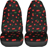 Cherry Car Seat Covers Set Vehicle Front Seat Protector Auto Interior Accessories Protetors Car Mat Covers Universal 2 Pcs