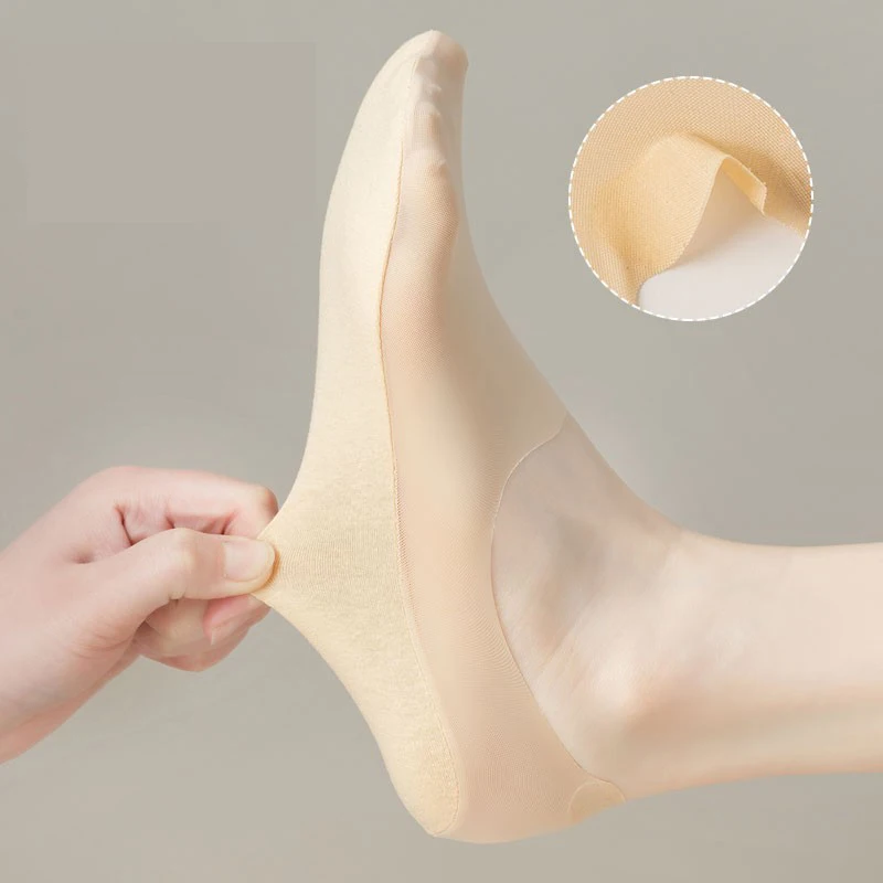 Anti Slip and Sweat Absorbing Properties Cotton Stockings With Design Ice Silk Women Gift Lolita Style Transparent Ankle Women's