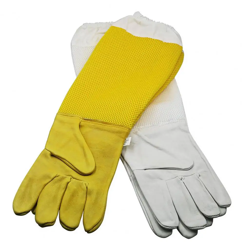 1 Pair Helpful Long Mesh Gloves Convenient Anti-bee Gloves Protective Beekeeping Tools Gloves  Protect Your Hands