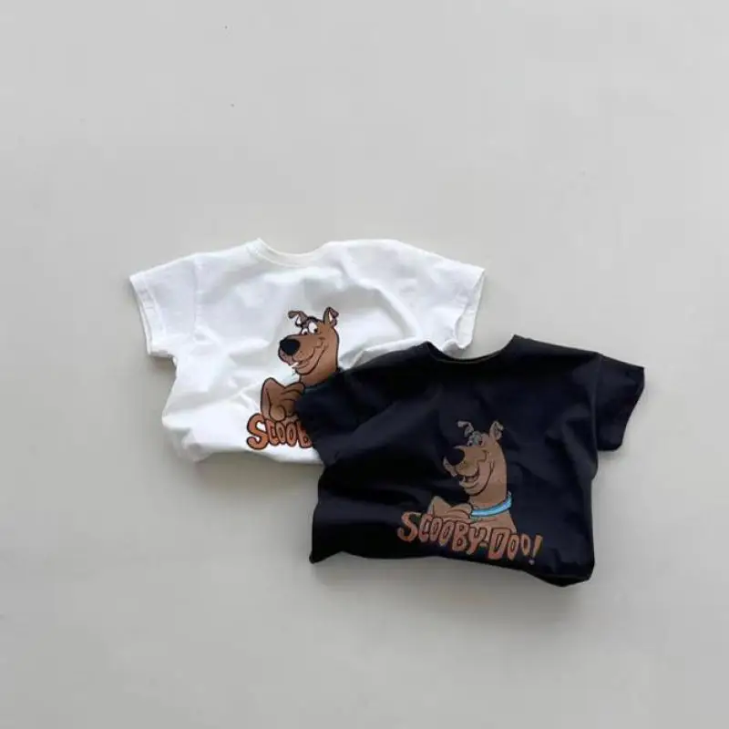 

2025 Summer New Children Short Sleeve T Shirts Cotton Boys Cartoon Print Casual Tee Kids Girls Versatile Thin Tops Baby Clothes
