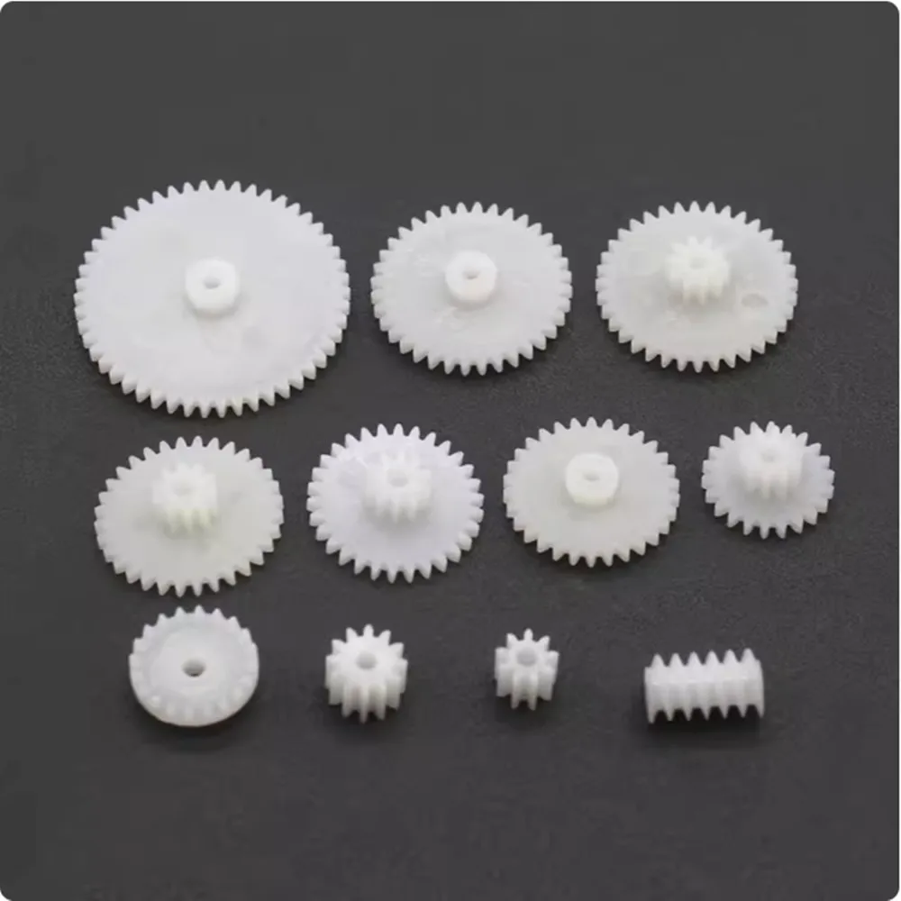 11pcs J255 Module 0.5 11 Different kinds of Gears include Worm Shaft Gear Crown Gear Double-deck Reduction Gear DIY Making