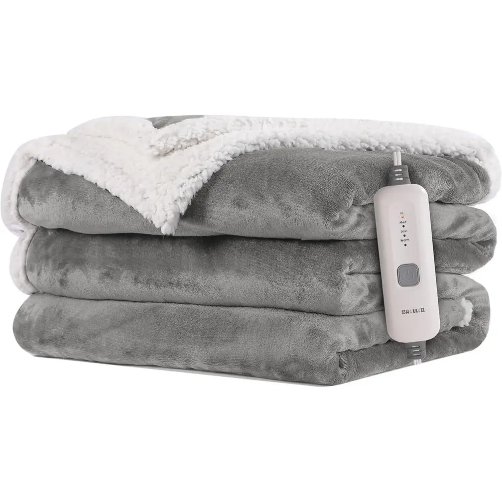 

Electric Heated Blanket lannel & Sherpa 72"x84" ull Size - 4 Heat Levels 10H Auto Shut O ast Heating Cozy and Comortable Warm Gi