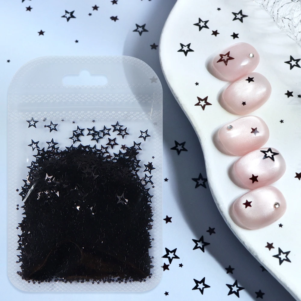 5g Little Star Sequins Epoxy Resin Mold Fillers Black Hollow Stars Glitter Flakes Resin Craft Filler DIY Earring Keychain Making