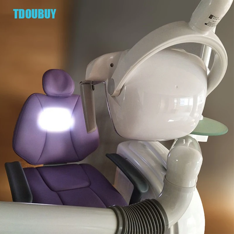 TDOUBUY Wall Mounted LED Dental Surgical Light, Touch Screen Cold Oral Exam Lamp with Adjustable Arm & Power Box