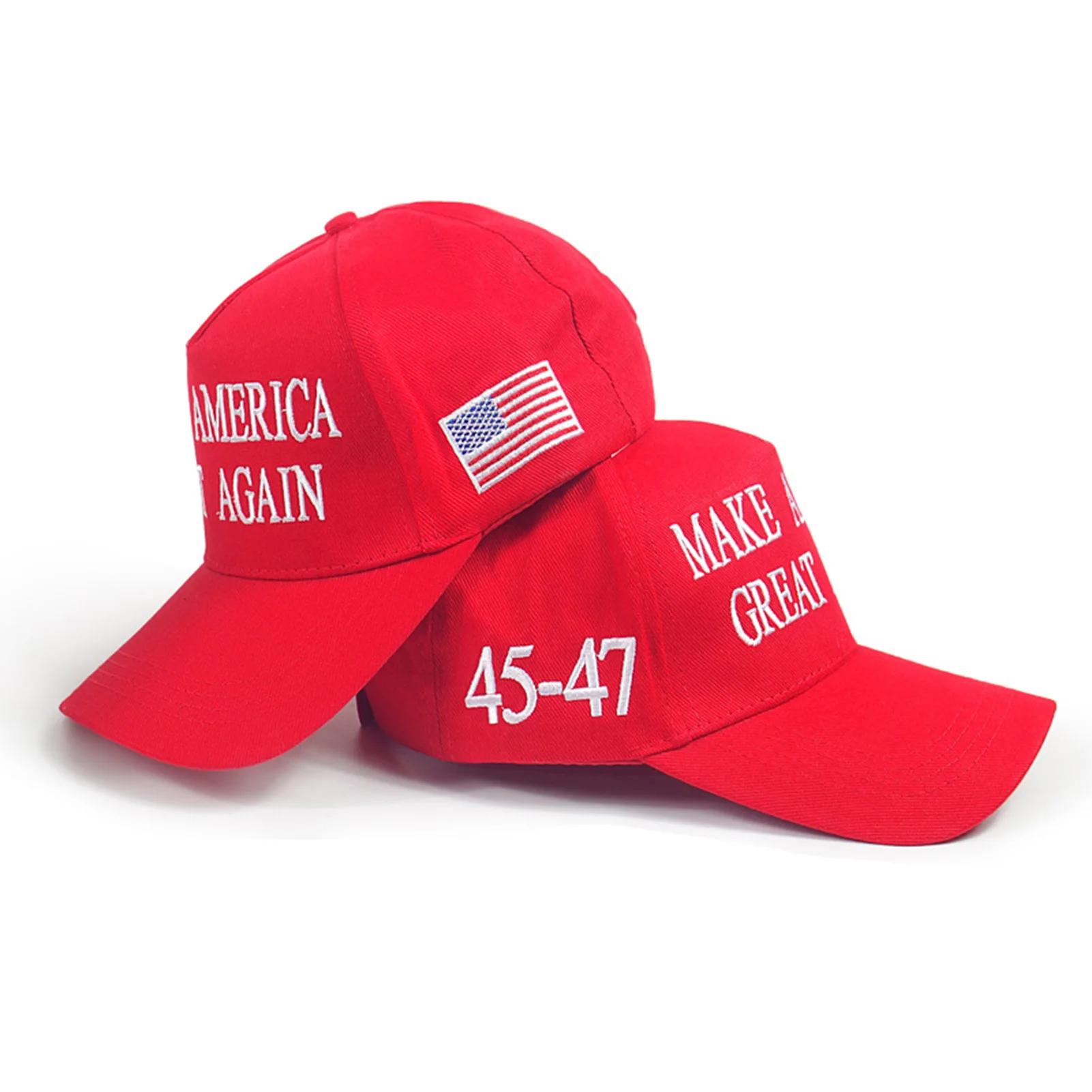 Man Woman Red Baseball Hat Make America Great Again Donald Trump Election Trucker Hat Adjustable Sun Protection Dad Hats