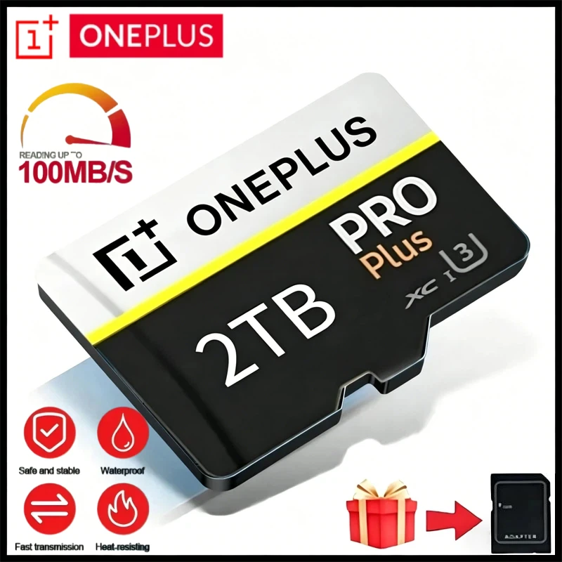 OnePlus 2TB High-Speed V30 A2 4K SD Card 512GB 256GB Memory Card 1TB Micro TF SD Adapter for Smart phone/Tablet/PC Cross-Use New