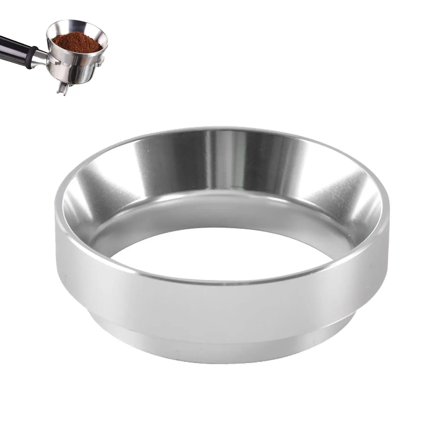 Anillo Recolector de Polvo para Molinillo de Café, Anillo Dosificador Antiderrame de Polvo, 51mm 53mm 58mm, Anillo de Tela para Portafiltro, Herramientas de Café