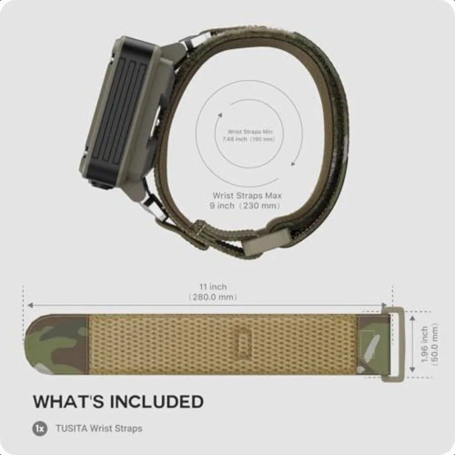 Cinturini da polso TUSITA compatibili con Garmin Foretrex 601 701 801 901 GPS Multicam da polso