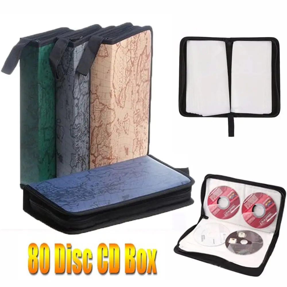 Portable 80 Sleeve Game Accessories Collect Album Carry Case Organizer Wallet Storage Bag Disc Holder