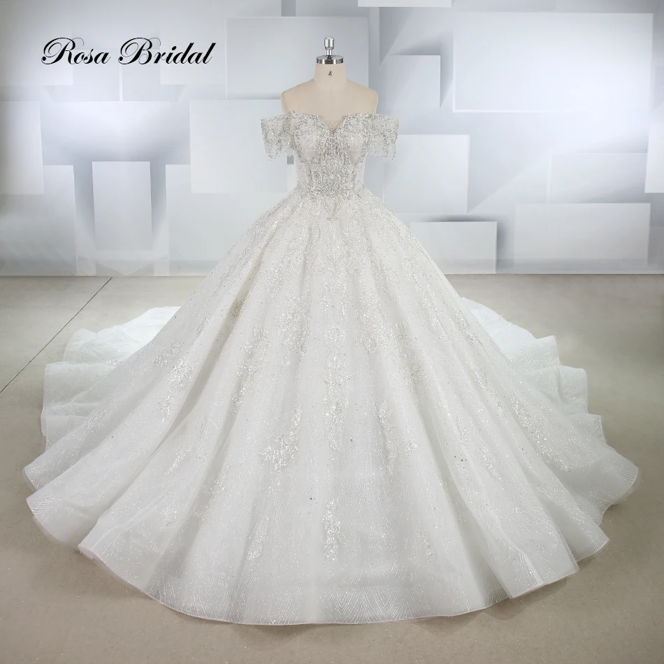 XY-2315 Off The Shoulder Straps Wedding Dress Ball Gown