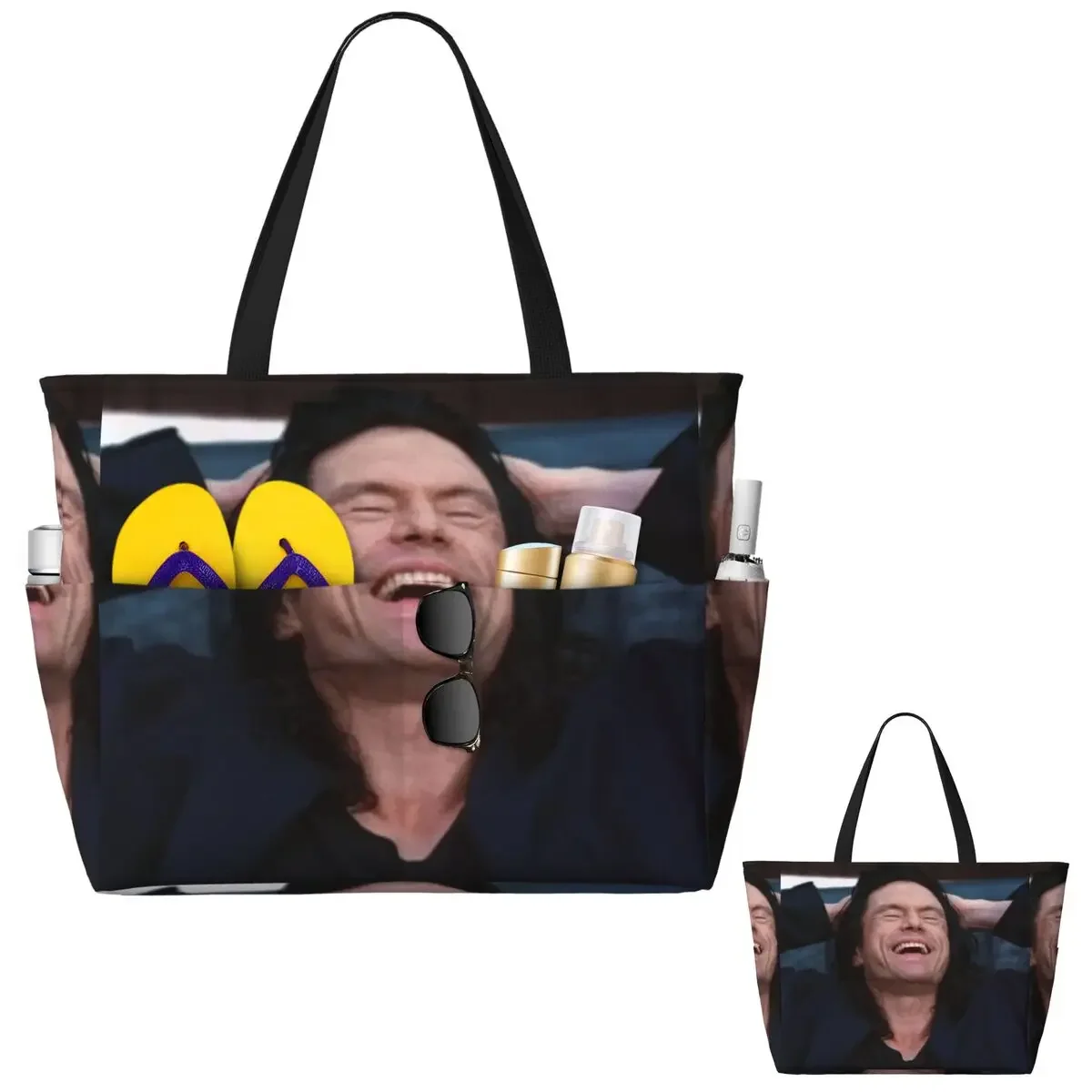 Tommy Wiseau Beach Tote Bag Sport Gym Yoga Duffle Large Tote Bag Women Travel Bag Fitness bag
