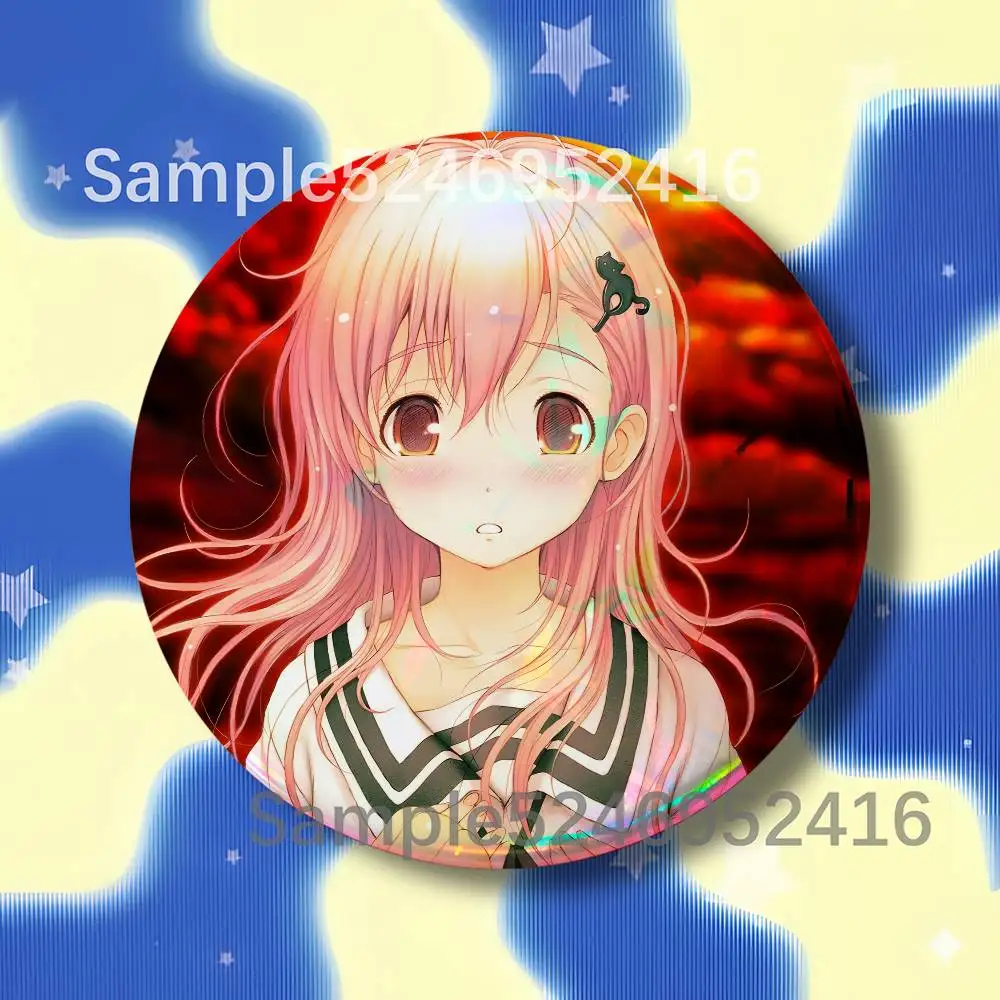 Aoi Mukou T-Totono Game Laser Badge Runde Kreative Anstecknadel Brosche Nischendesign Brosche für Rucksack Reversnadeln Accessoires – Detail 14
