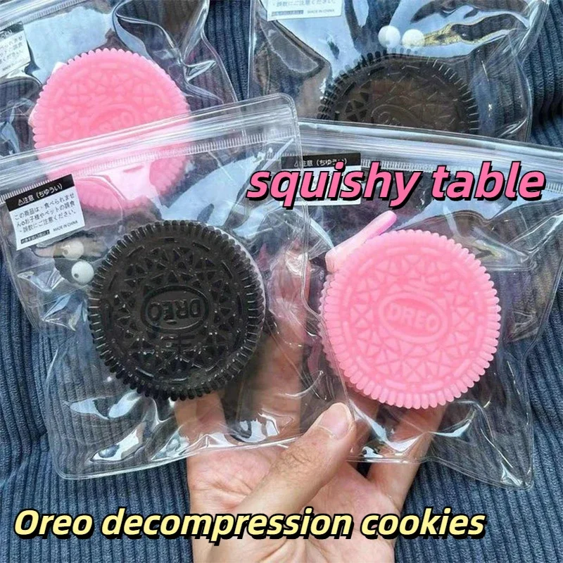 

Big Oreo Squishy Table Handmade Silicone Stress Relief Squishy Toy Mochi Taba Squishy New Fidget Toy Biscuit Pinching Toy