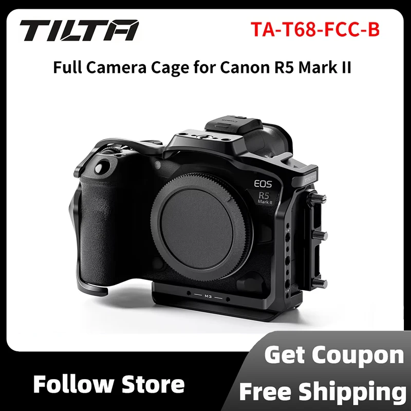 TILTA TA-T68-FCC-B Full Camera Cage Lightweight Protection Aluminium Alloy Cage for Canon R5 Mark II