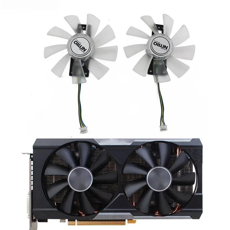 GAA8B2U GAA8S2U 4Pin 12V 0.45A GPU Cooling Fan For Sapphire R9 380 380X 2G 4G D5 Graphics Video Card