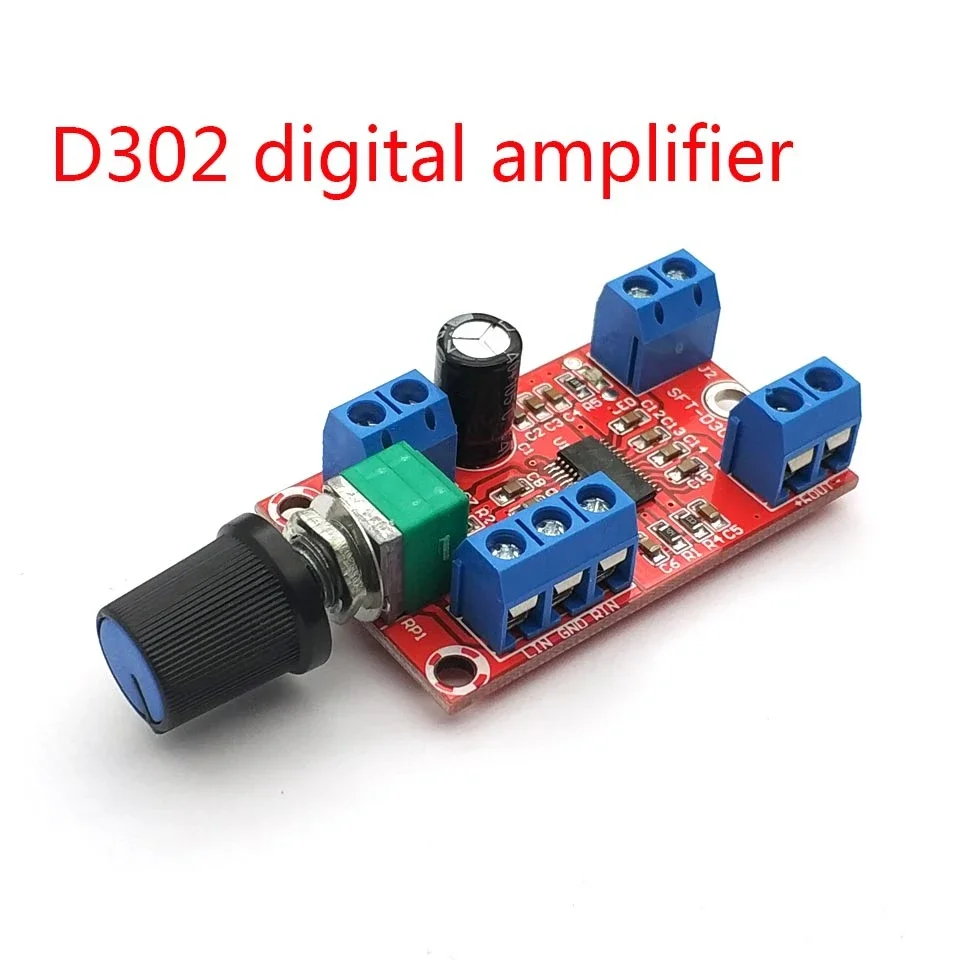 

SFT-D302 цифровая плата усилителя мощности с широким напряжением 12 В, модуль усилителя мощности 30Wx2, небольшая готовая плата высокой мощности D302
