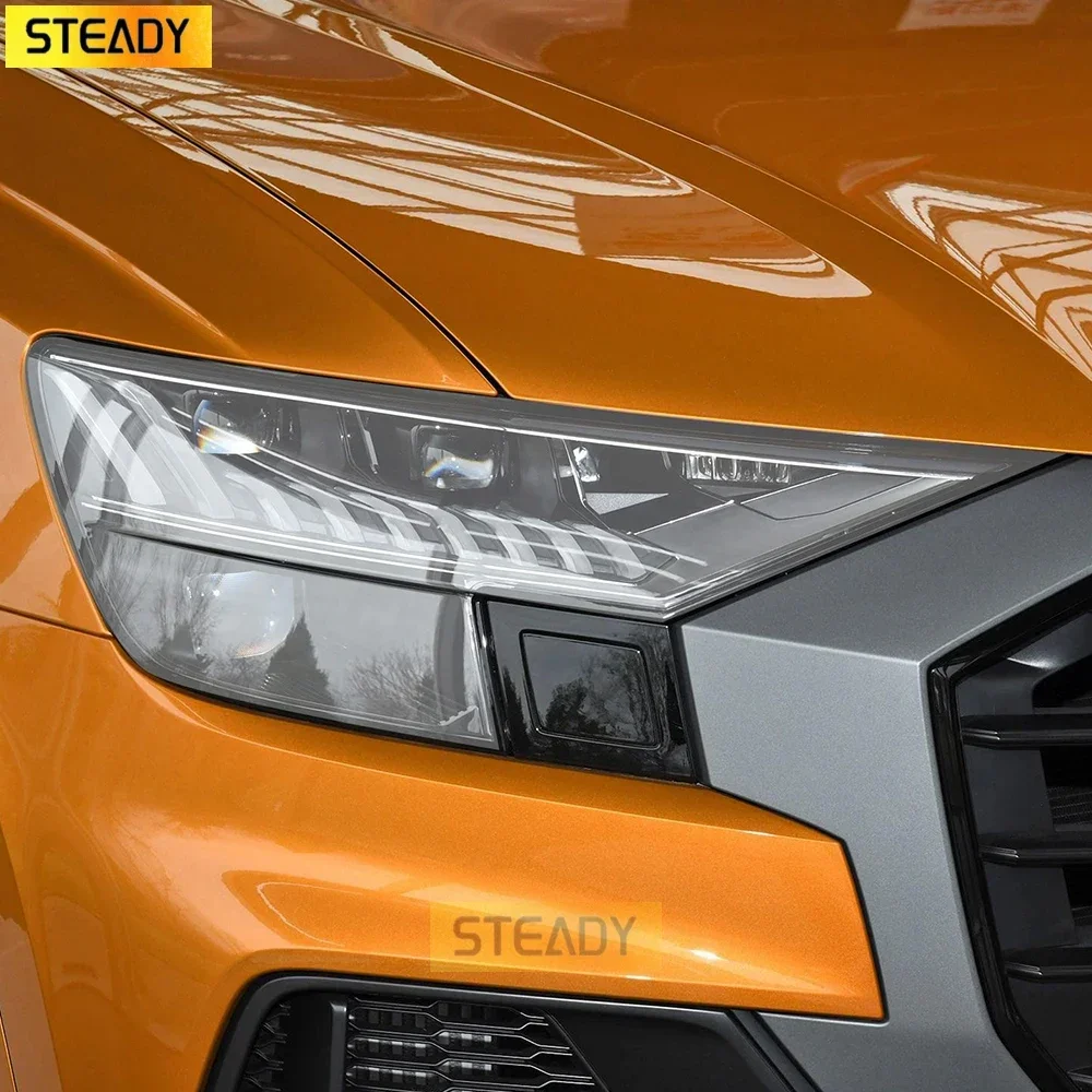

Car Headlight Protective Film Restoration Taillight Transparent Black TPU Sticker For Audi Q8 S8 RSQ8 2019 2020 Accessories