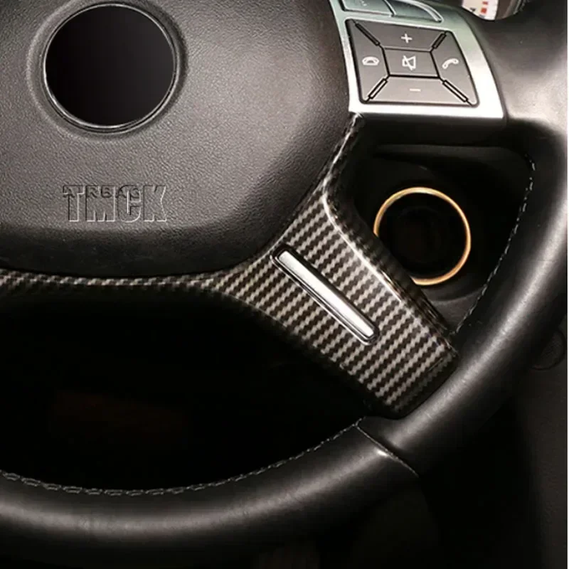 For Mercedes Benz C E ML GL Class W204 W212 W463 W166 X166 Car Steering Wheel Panel Sticker Cover Trim accessories view 4